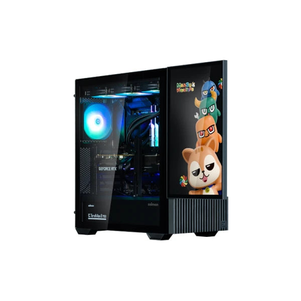 Case: Zalman Z10 DS 1x120mm ARGB/2х120mm Fans With Monitor Mid Tower Black
