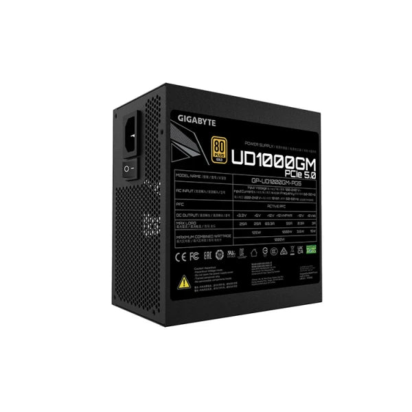 Power Supply: Gigabyte UD1000GM 1000W 80 PLUS Gold ATX 12V - GP-UD1000GM PG5