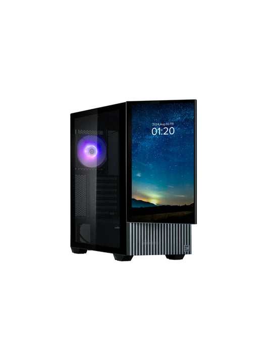 Case: Zalman Z10 DS 1x120mm ARGB/2х120mm Fans With Monitor Mid Tower Black